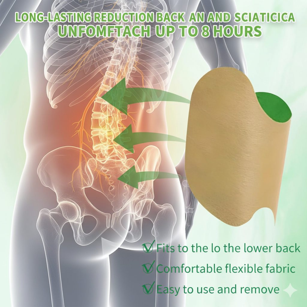 OrthoVeda™ Herbal Sciatica Pain Relief Patches – Fast, Natural Relief for Nerve Pain & Lower Back Discomfort