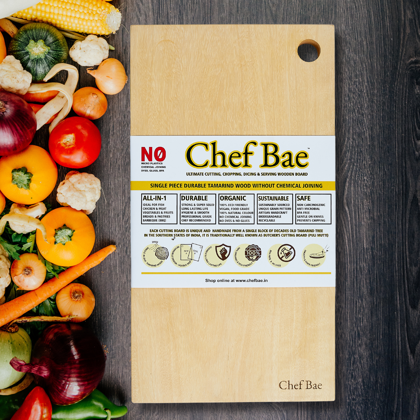 Chef Bae Classic - Tamarind Wood High Density Cutting Board
