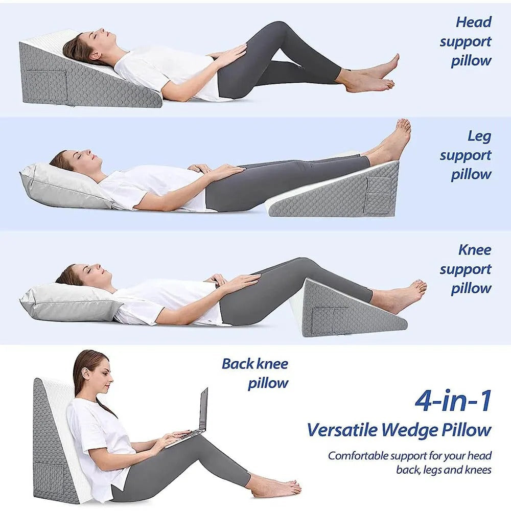 The Hiquo Wedge Pillow + Free Neck Pillow