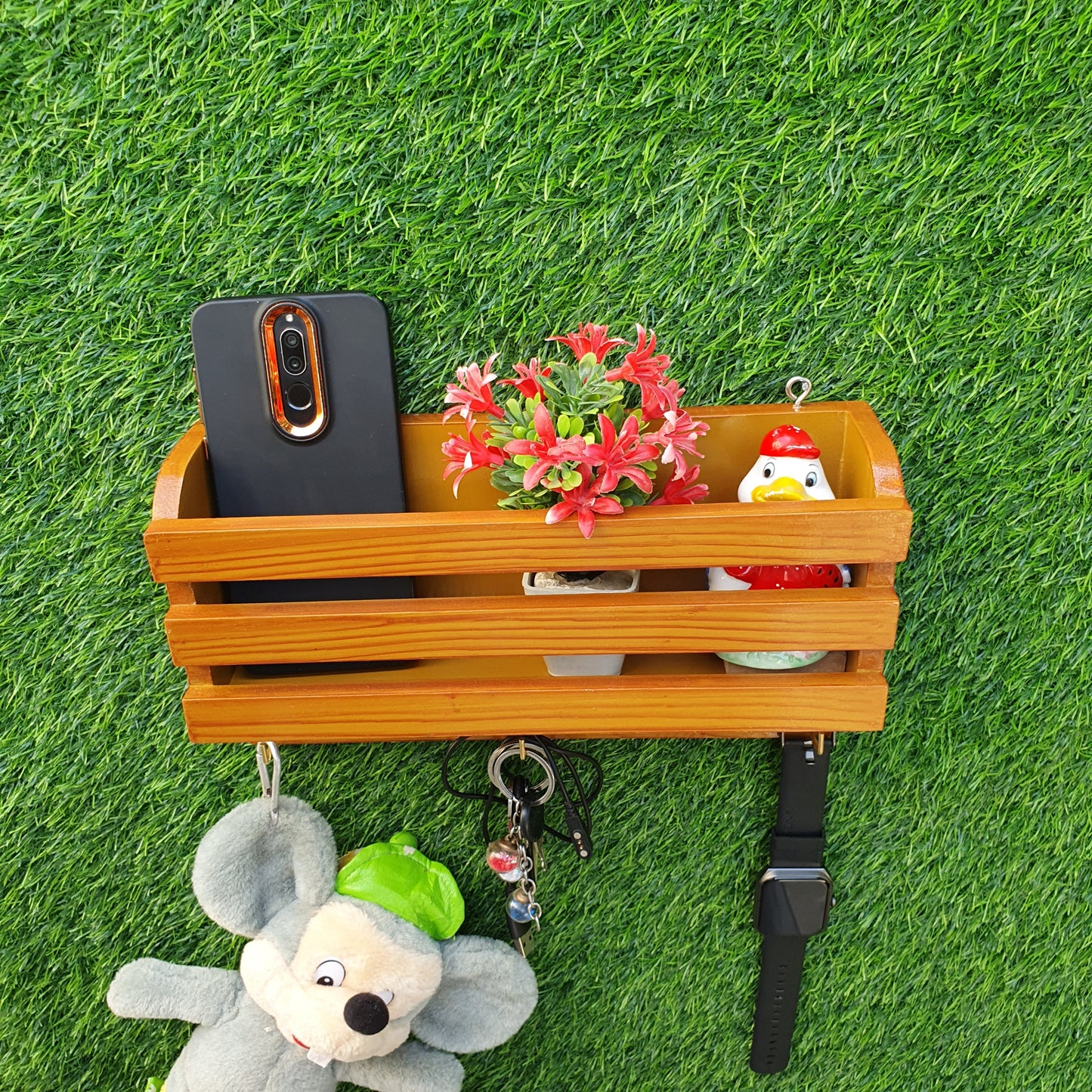 Wall Mount Wooden Mobile Holder ( D-5)