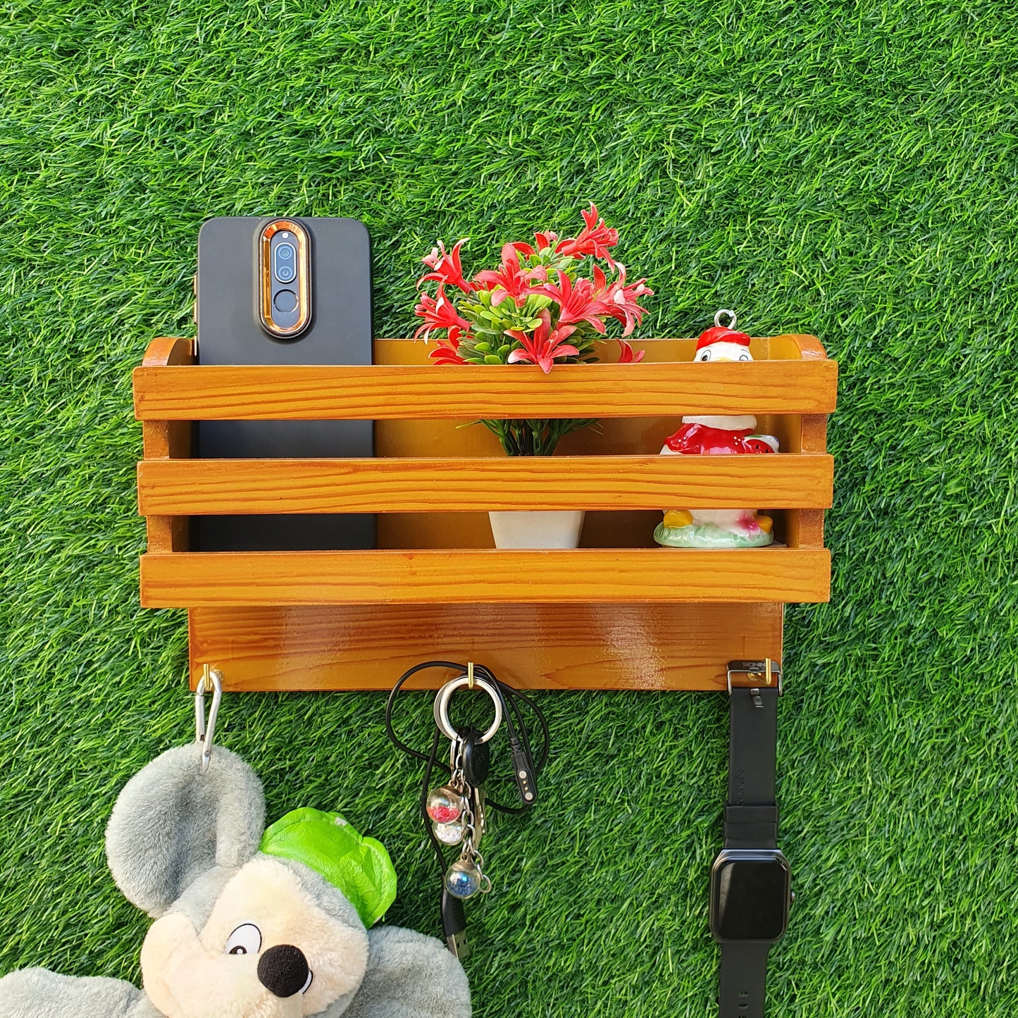 Wall Mount Wooden Mobile Holder ( D-5)